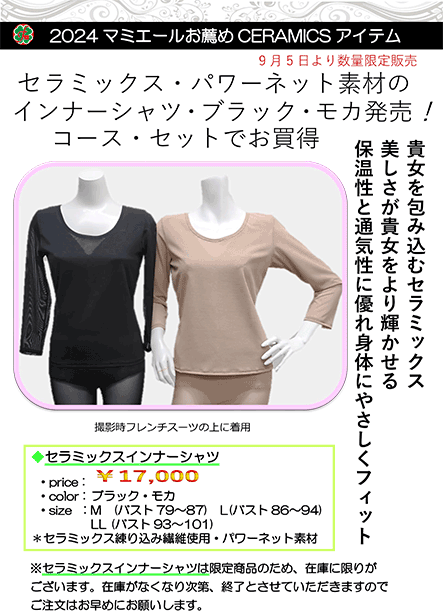 【半額以下】セラミックパワーギア アンダーシャツ Lサイズ